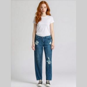 Free People Boyfriend Jeans Distressed Button Fly 26